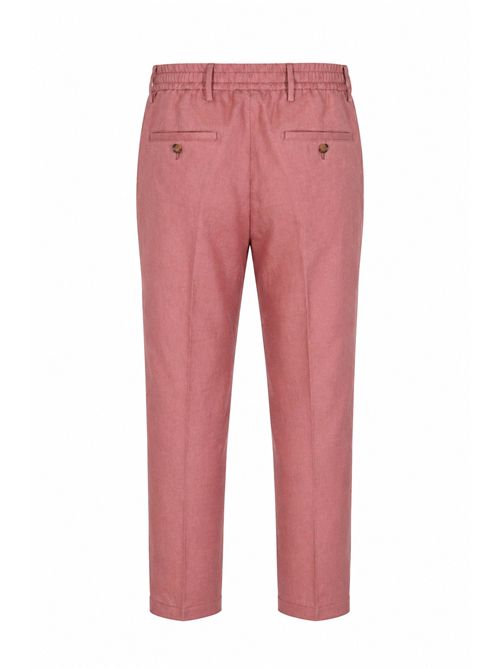 Pantalone effetto lino Rosa cipolla DANIELE ALESSANDRINI | DUPL0002 LI00095007